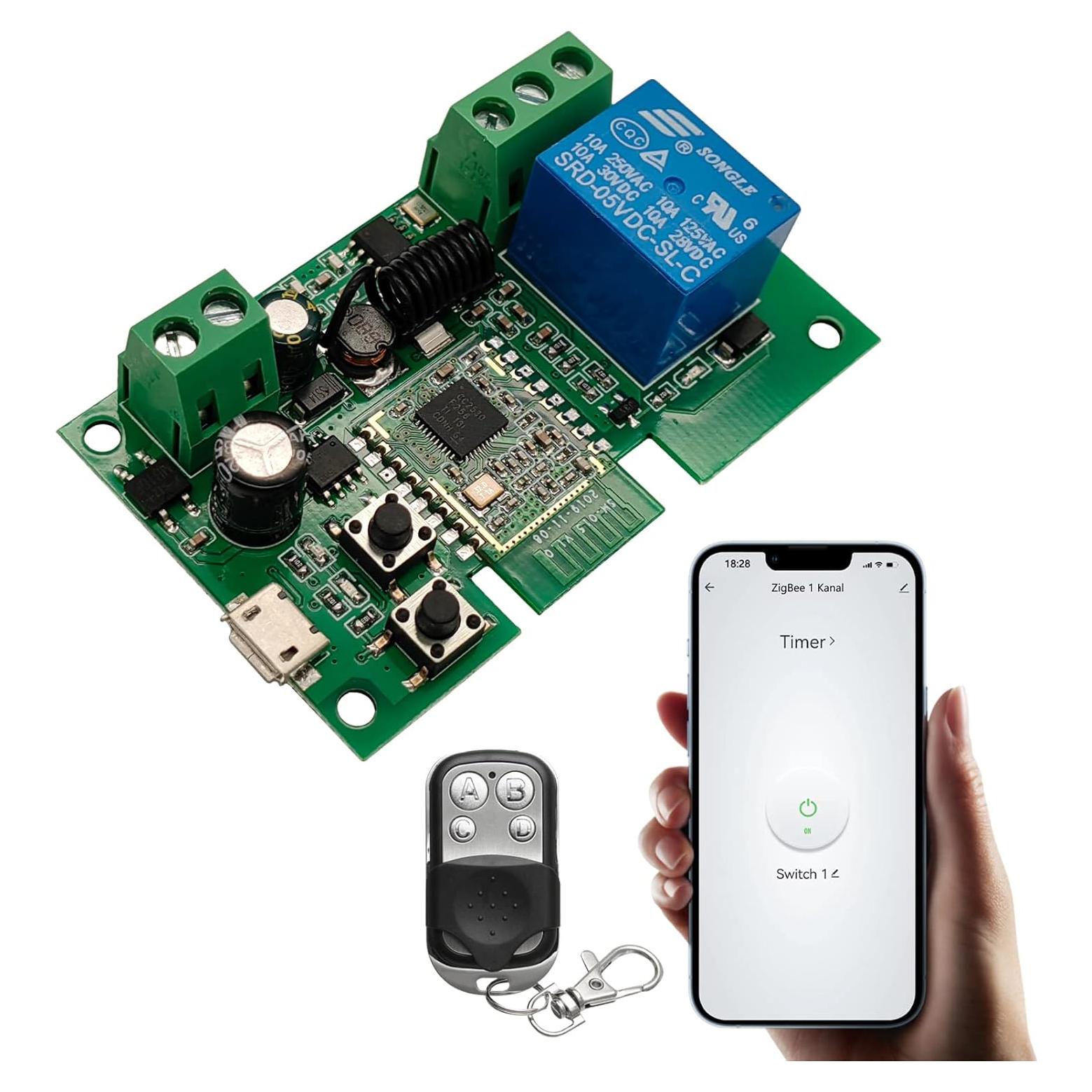 Interruptor Inteligente ZigBee 1 Canal Jane Eyre con Control Remoto