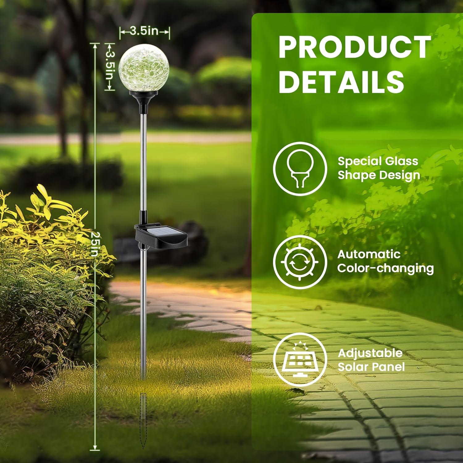 Luces de Jardín Solares GIGALUMI Paquete de 3 Multicolor