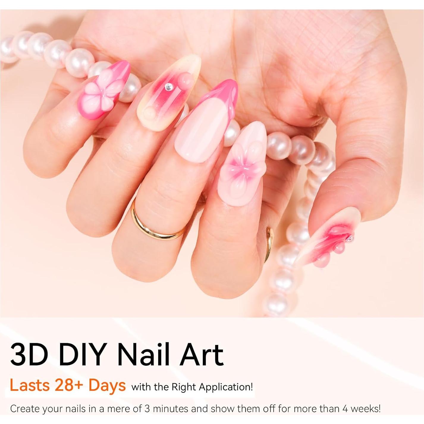 Gel de Uñas 3D Makartt 15g Transparente para Arte de Uñas