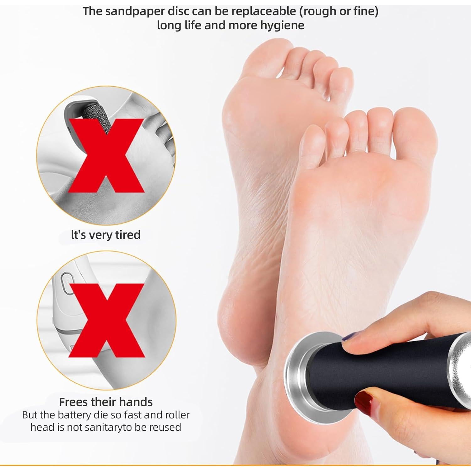 Removedor de Callos Eléctrico LIARTY Portátil con 60 Discos