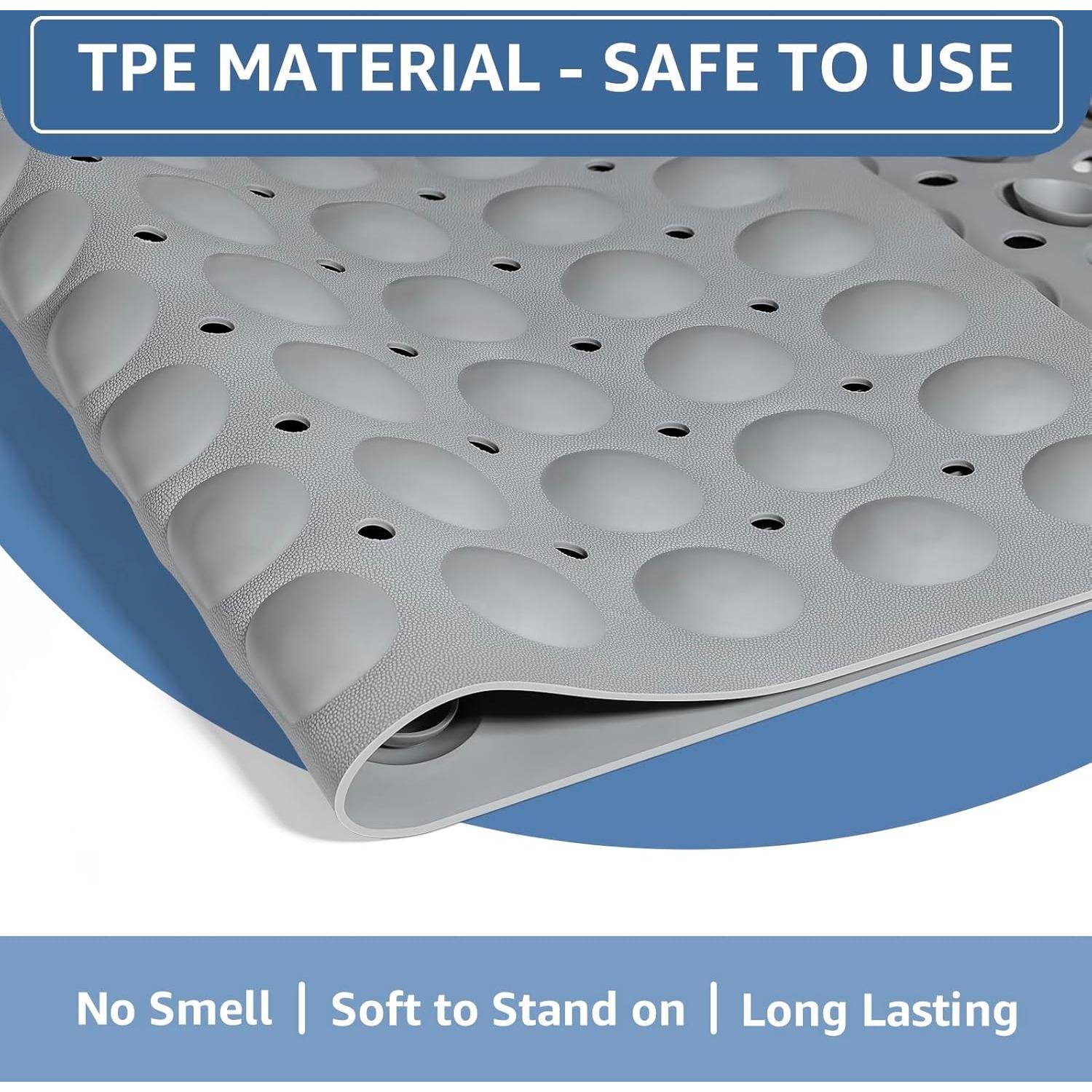 Alfombrilla de Baño Antideslizante Yolife 99x40.6cm TPE Gris Claro