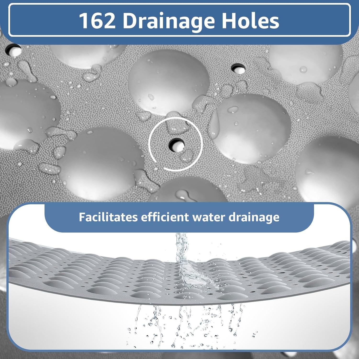 Alfombrilla de Baño Antideslizante Yolife 99x40.6cm TPE Gris Claro