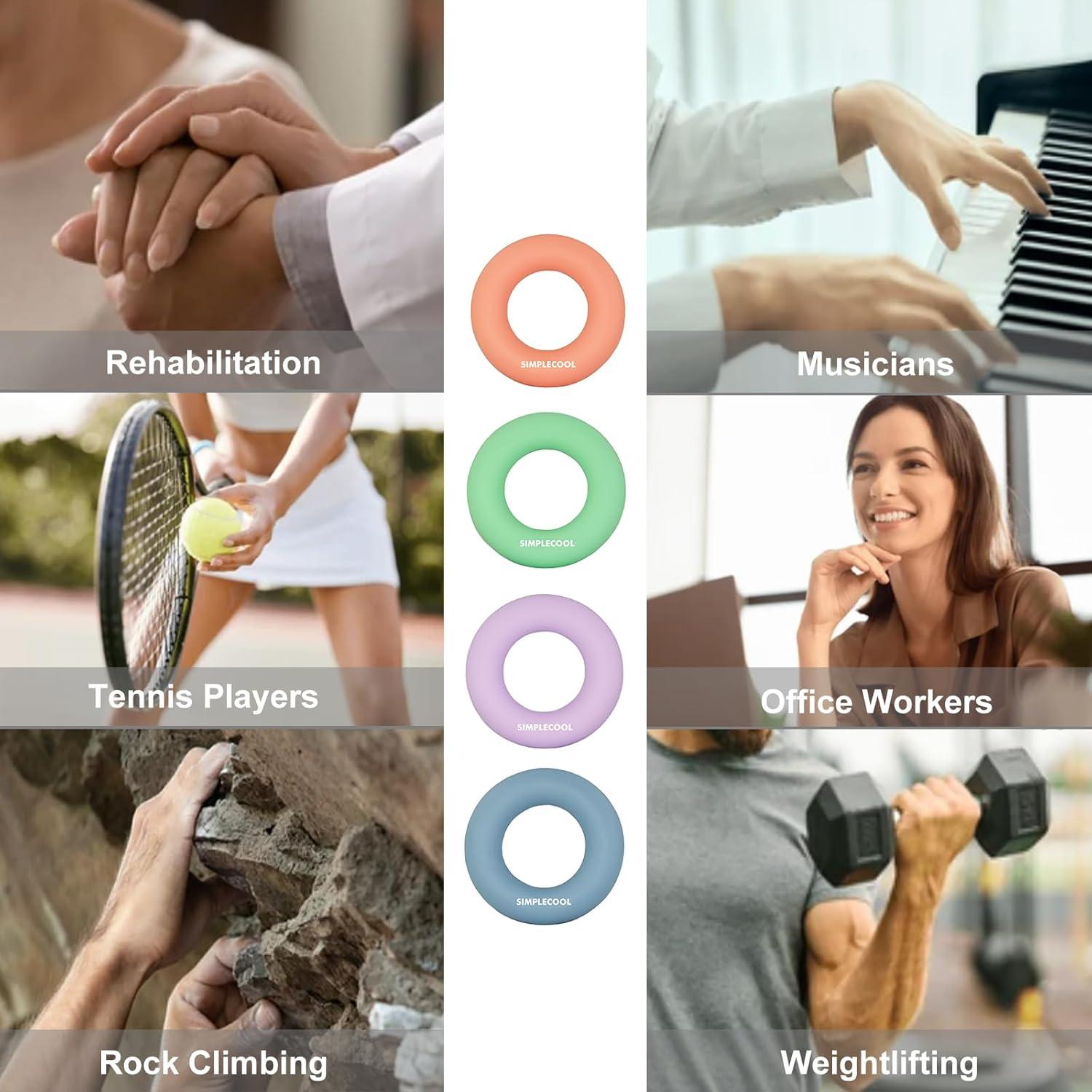 Entrenador de Fuerza de Agarre SIMPLECOOL 60lb Silicona Azul