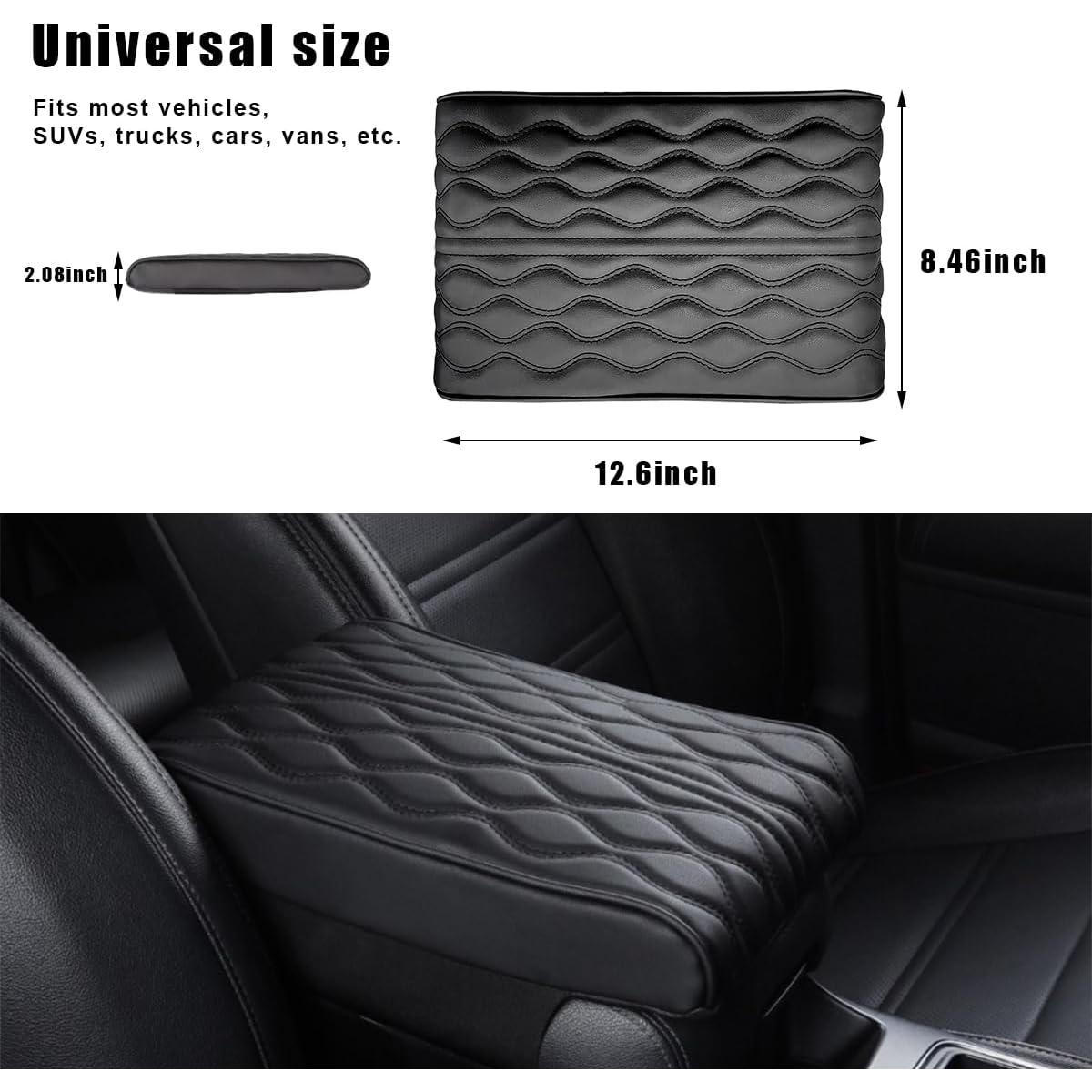 Almohadilla Reposabrazos Ziciner para Coche Negro 32x21.5cm