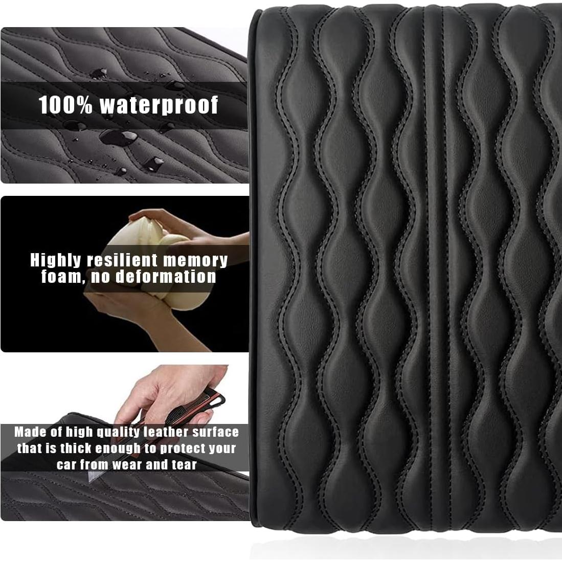 Almohadilla Reposabrazos Ziciner para Coche Negro 32x21.5cm