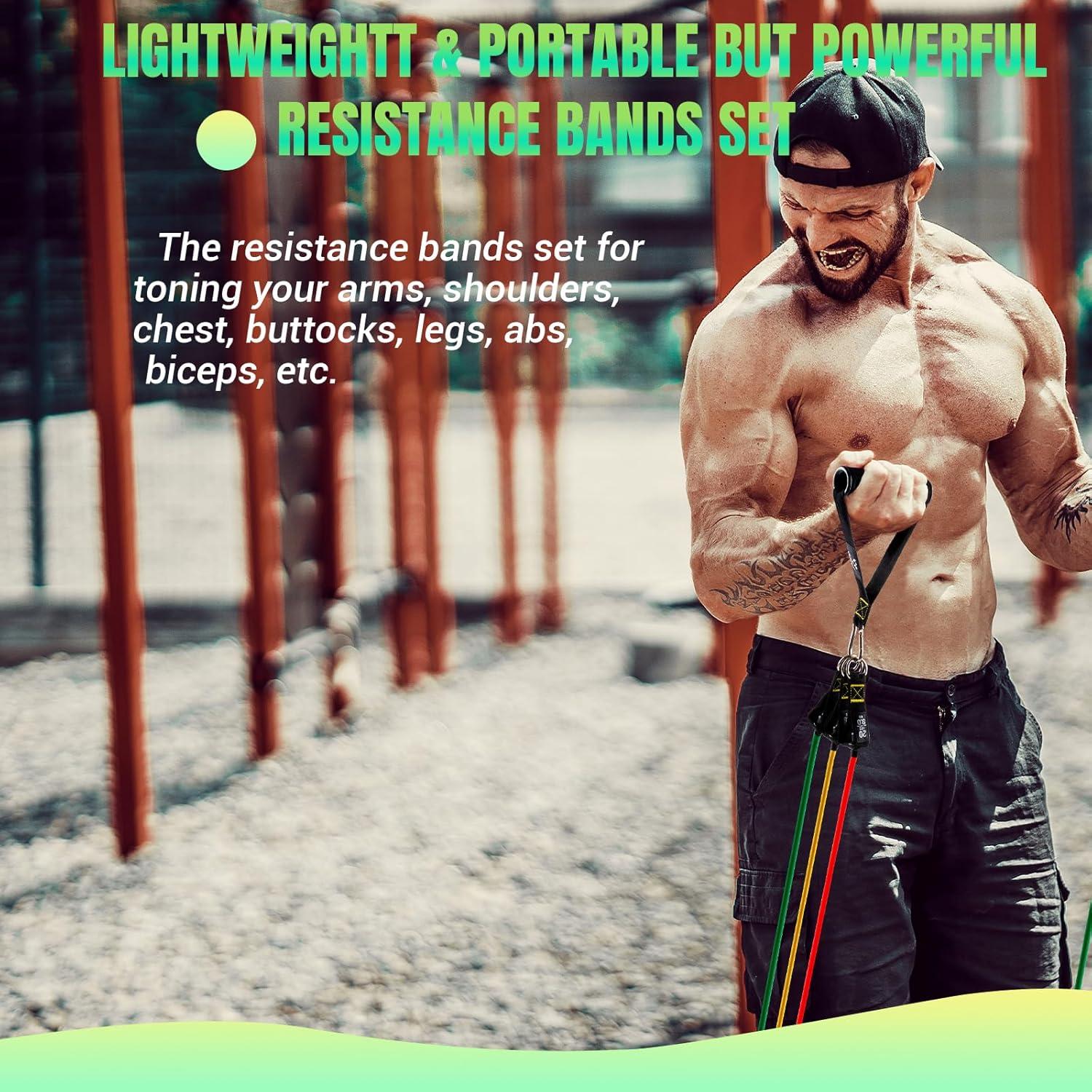 Juego de Bandas de Resistencia COFOF 10-150LBS con Mangos