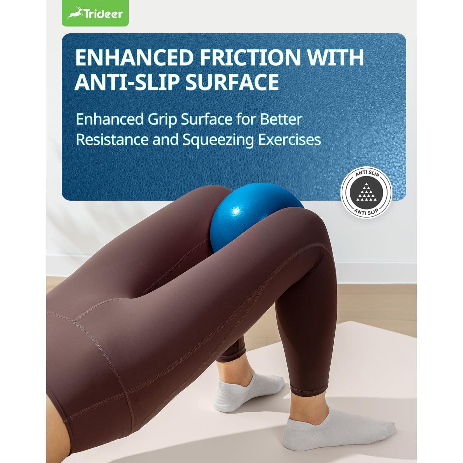 Bola de Pilates Trideer 17.78 cm Azul con Bomba y Antiburst