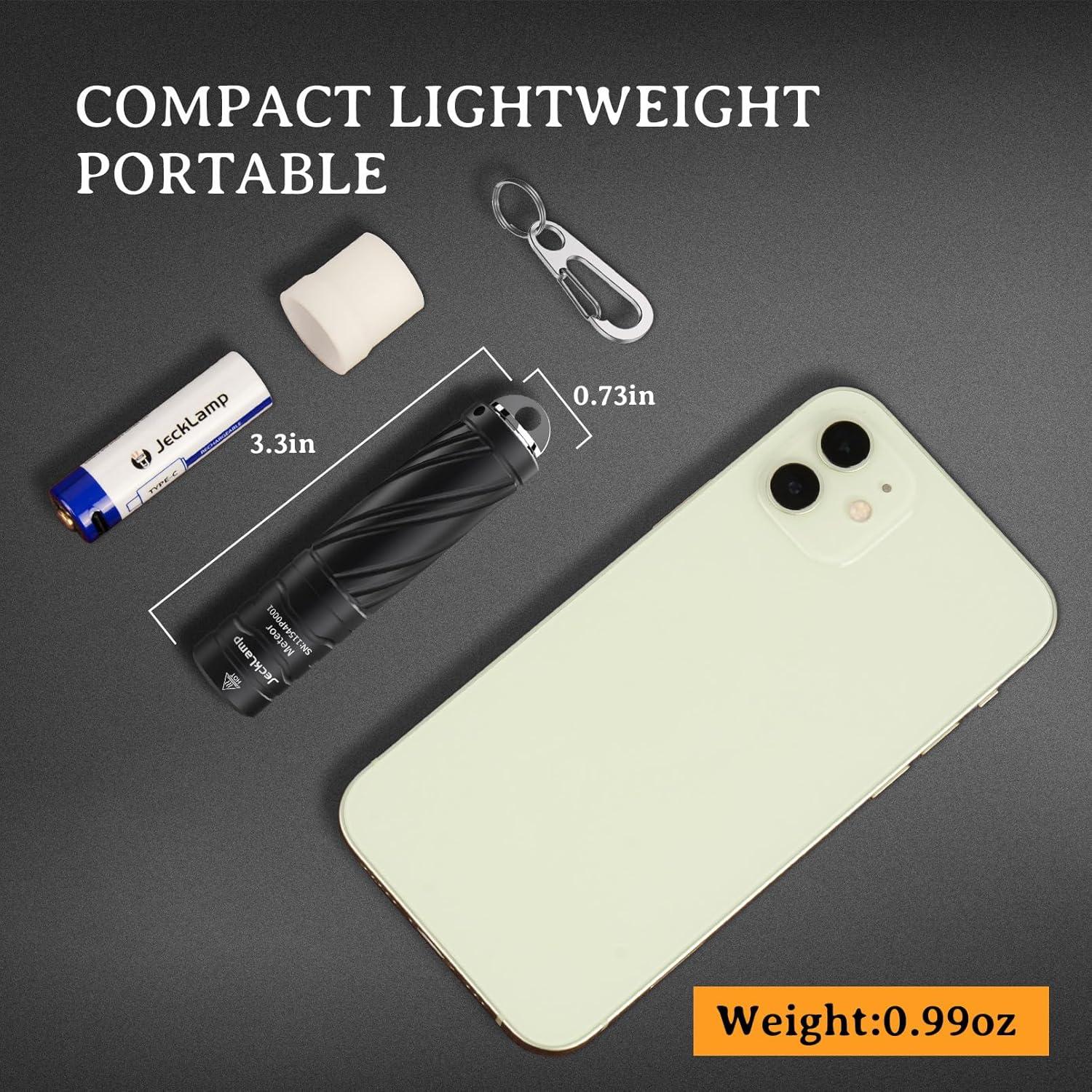 Linterna Mini Recargable JECKLAMP Meteor 800 Lúmenes IP68