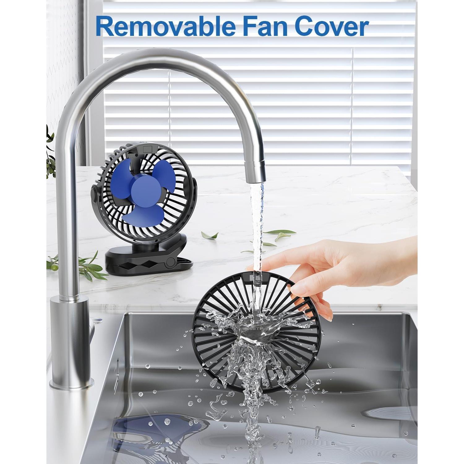 Ventilador Portátil Clip SWEETFULL S3a 4000mAh 4 Velocidades