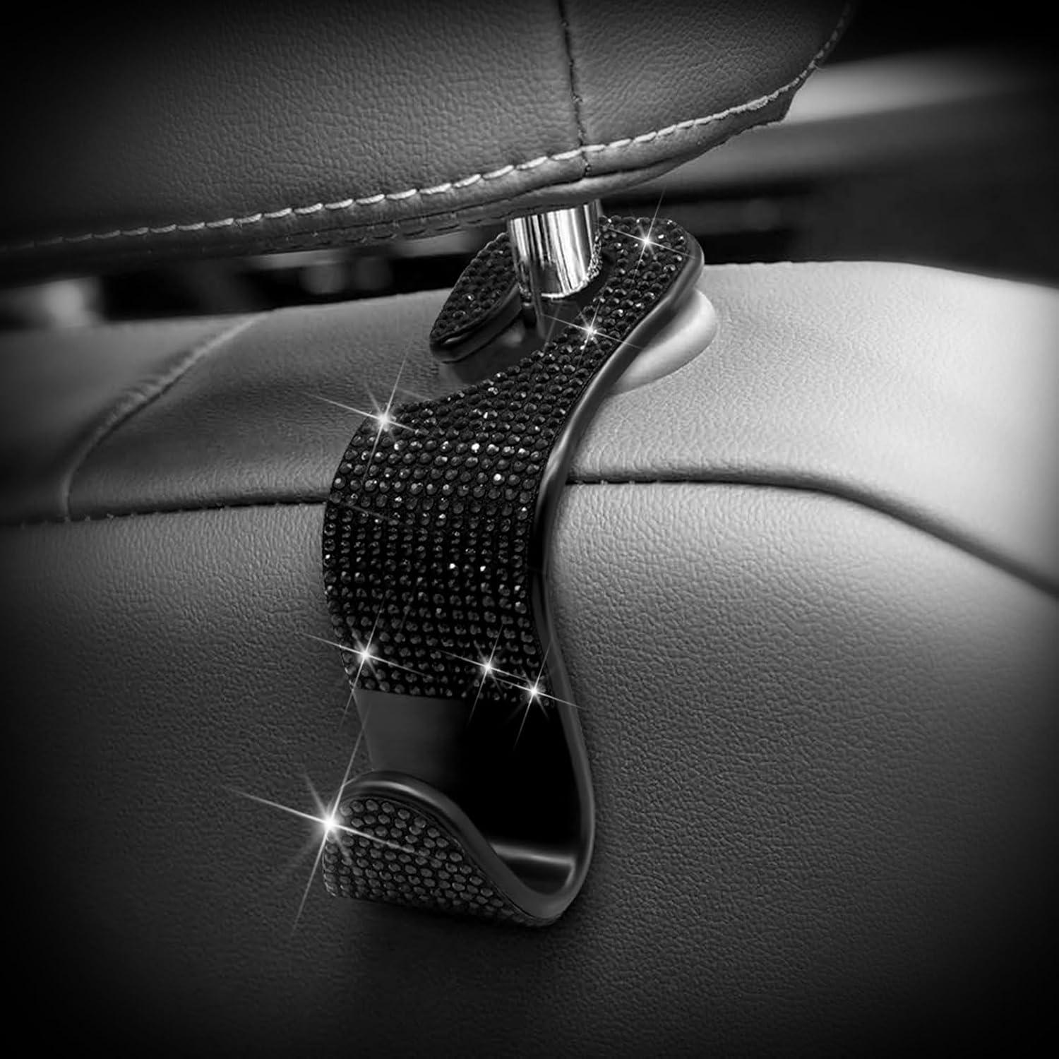 Gancho de bolso para coche Genérico Bling - 4 unidades, Negro