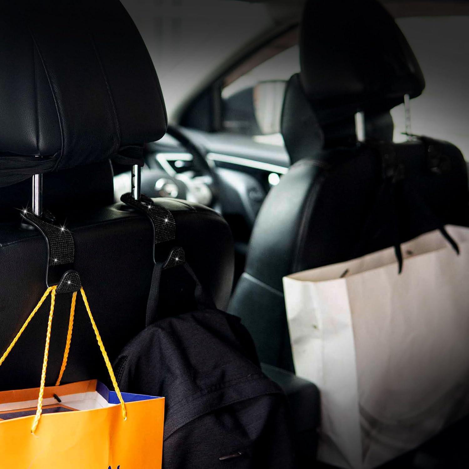 Gancho de bolso para coche Genérico Bling - 4 unidades, Negro