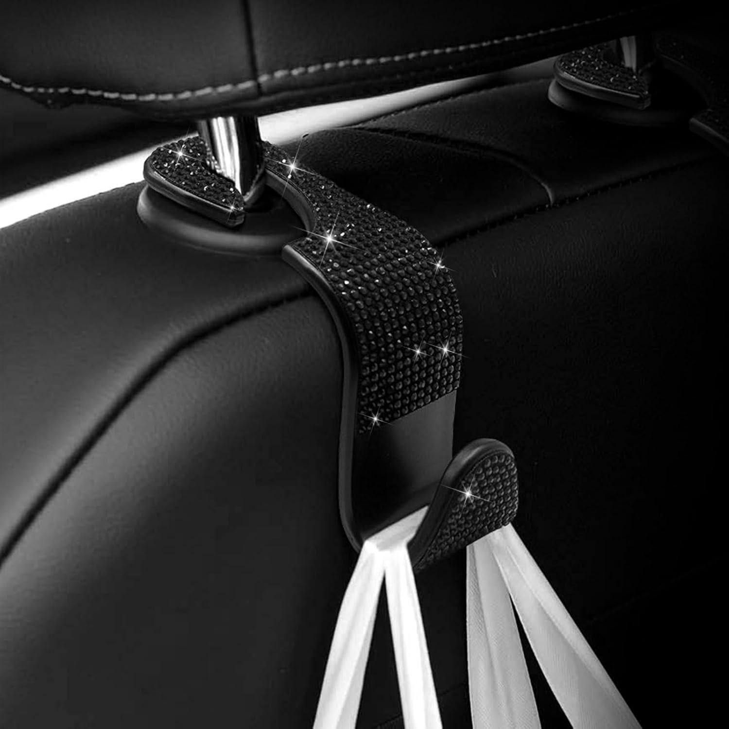 Gancho de bolso para coche Genérico Bling - 4 unidades, Negro
