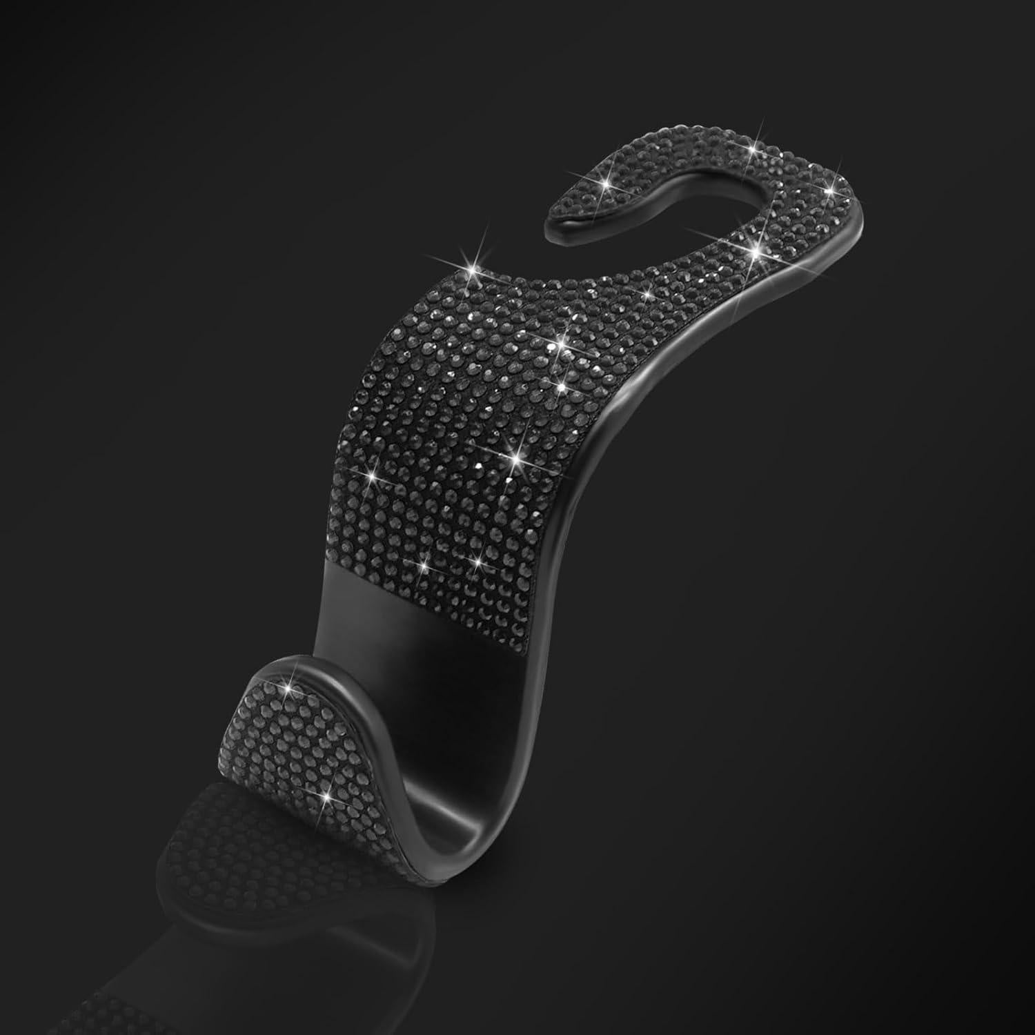 Gancho de bolso para coche Genérico Bling - 4 unidades, Negro