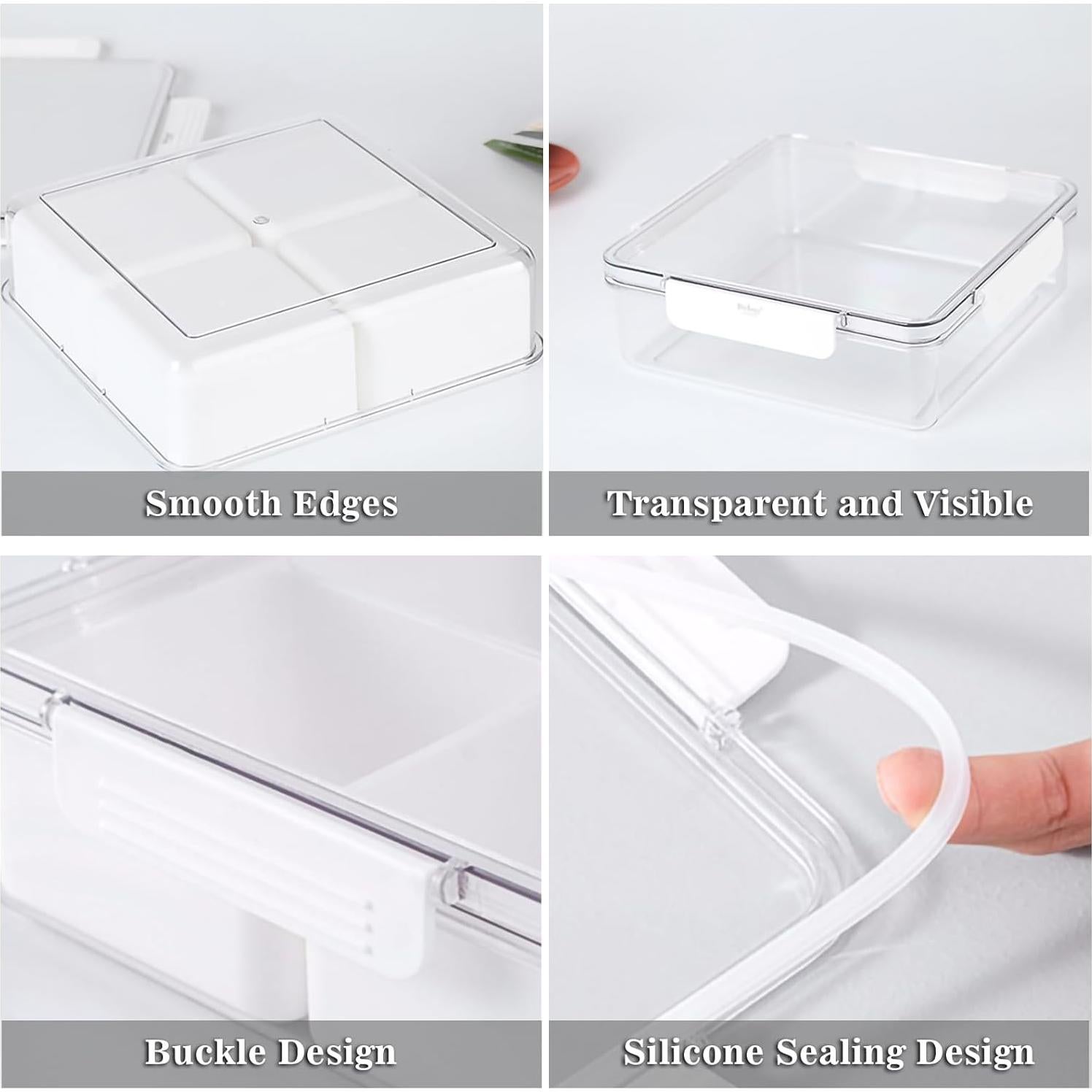 Bandeja de Verduras Dividida Eanpet 2 Pack 20cm 4 Compartimentos