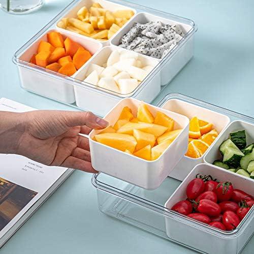 Bandeja de Verduras Dividida Eanpet 2 Pack 20cm 4 Compartimentos