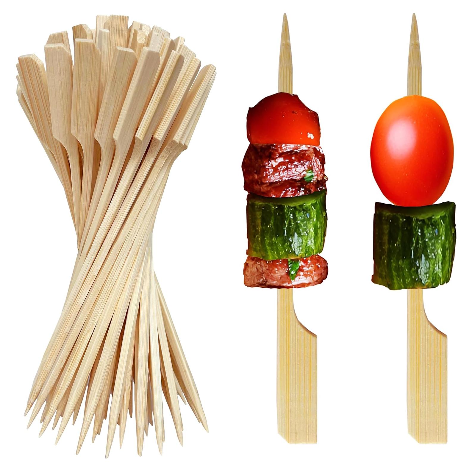 200 Palillos de Bambú 8.9 cm XMZY para Aperitivos y Comida