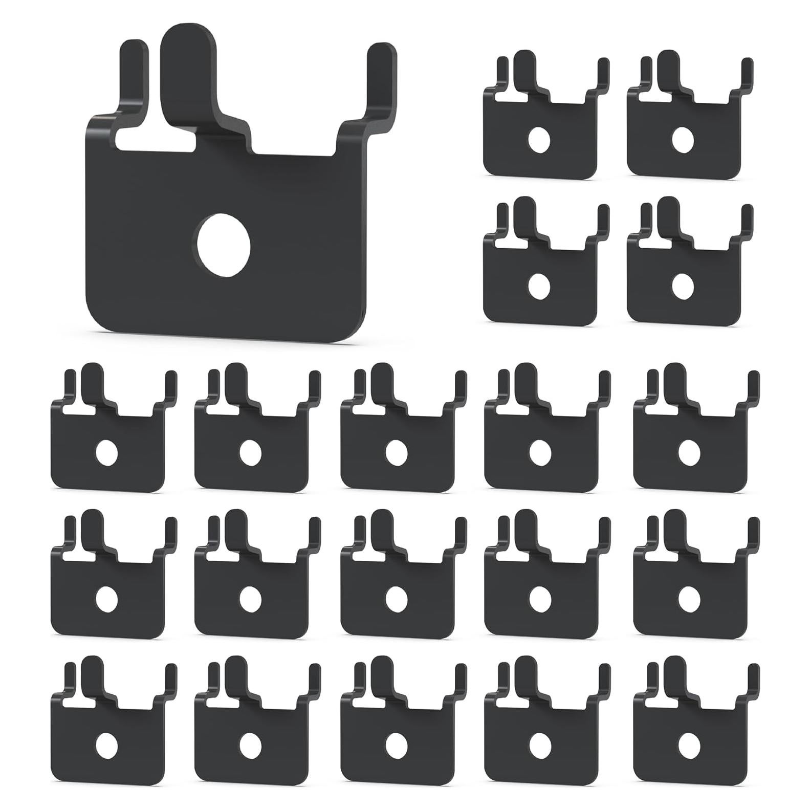 Ganchos para Tablero de Perforaciones HUHOLE - 20 Piezas - Negro