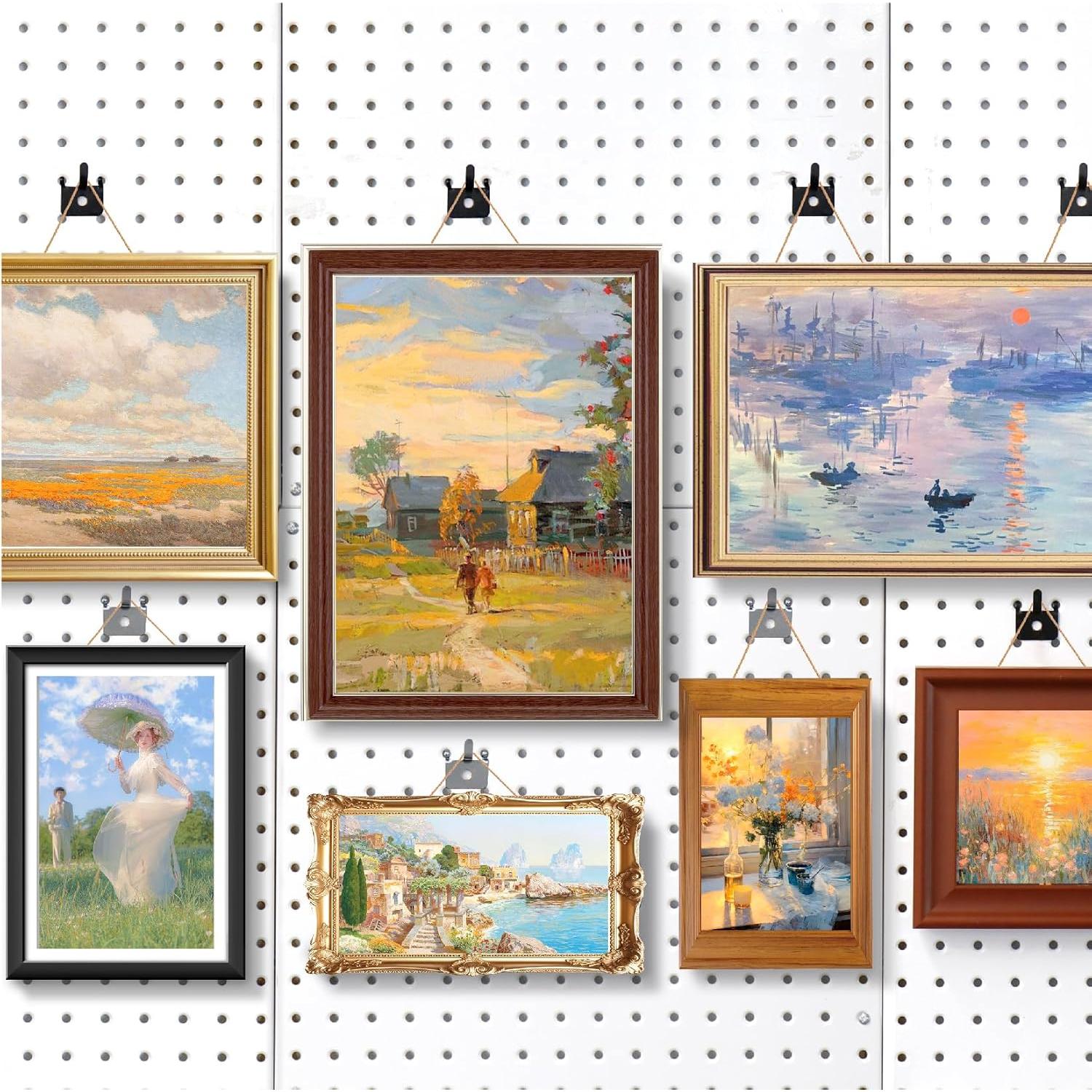 Ganchos para Tablero de Perforaciones HUHOLE - 20 Piezas - Negro