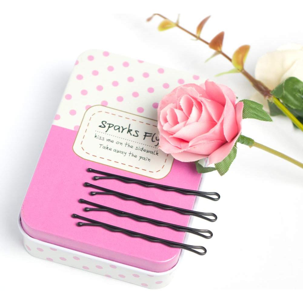 Pinzas para el cabello Maorulu negras 200 unidades 5.49 cm