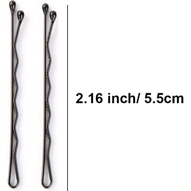 Pinzas para el cabello Maorulu negras 200 unidades 5.49 cm