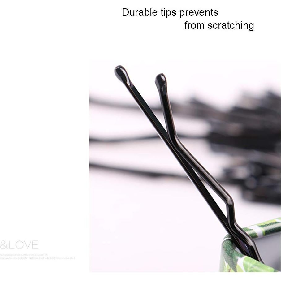 Pinzas para el cabello Maorulu negras 200 unidades 5.49 cm