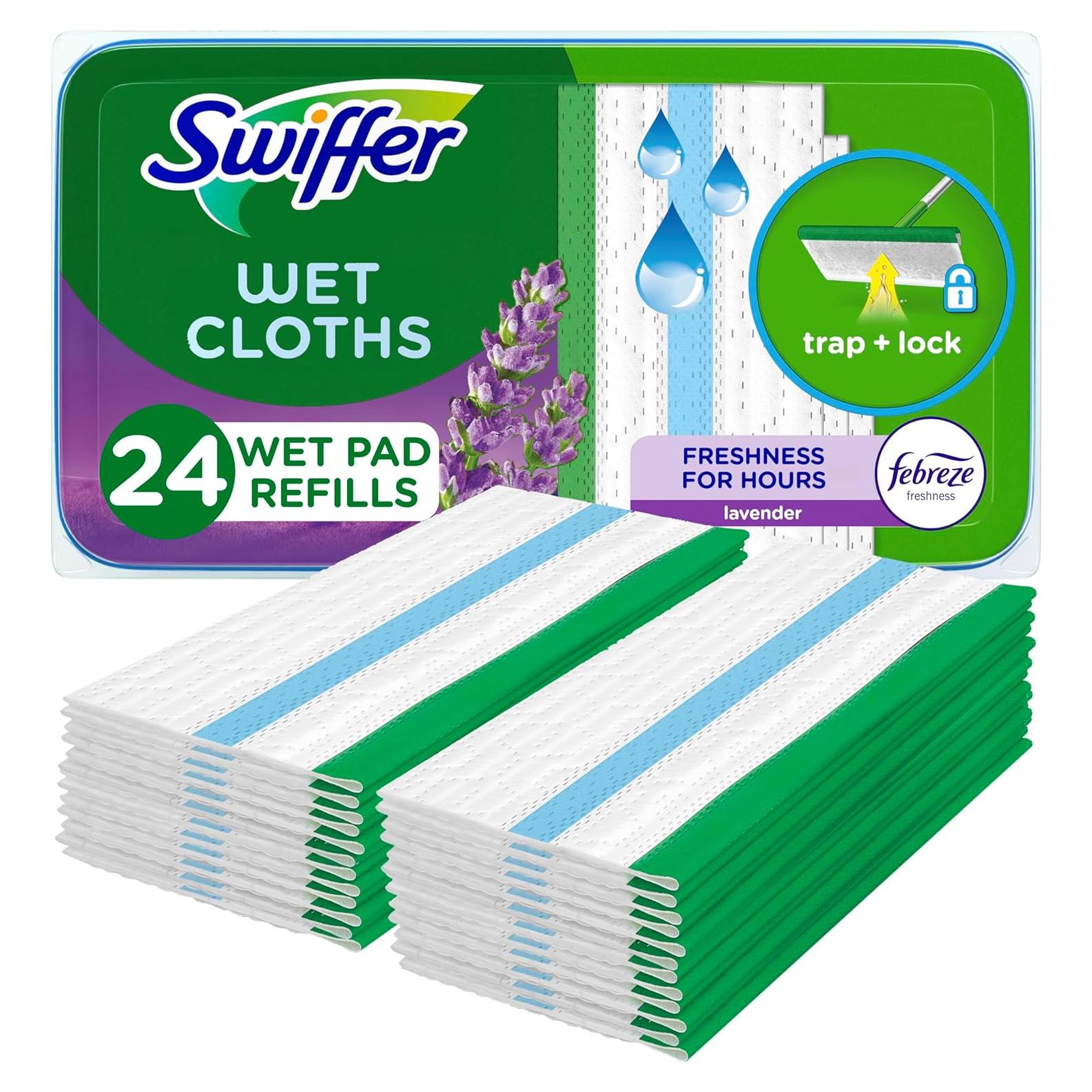 Paños de Limpieza Húmedos Swiffer Sweeper 24 Unidades Febreze