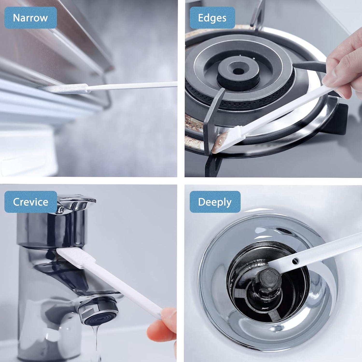 40 Cepillos Desechables Lumkew para Limpieza de Esquinas