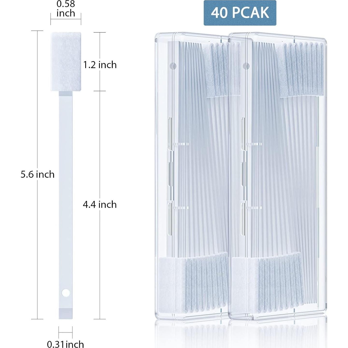 40 Cepillos Desechables Lumkew para Limpieza de Esquinas