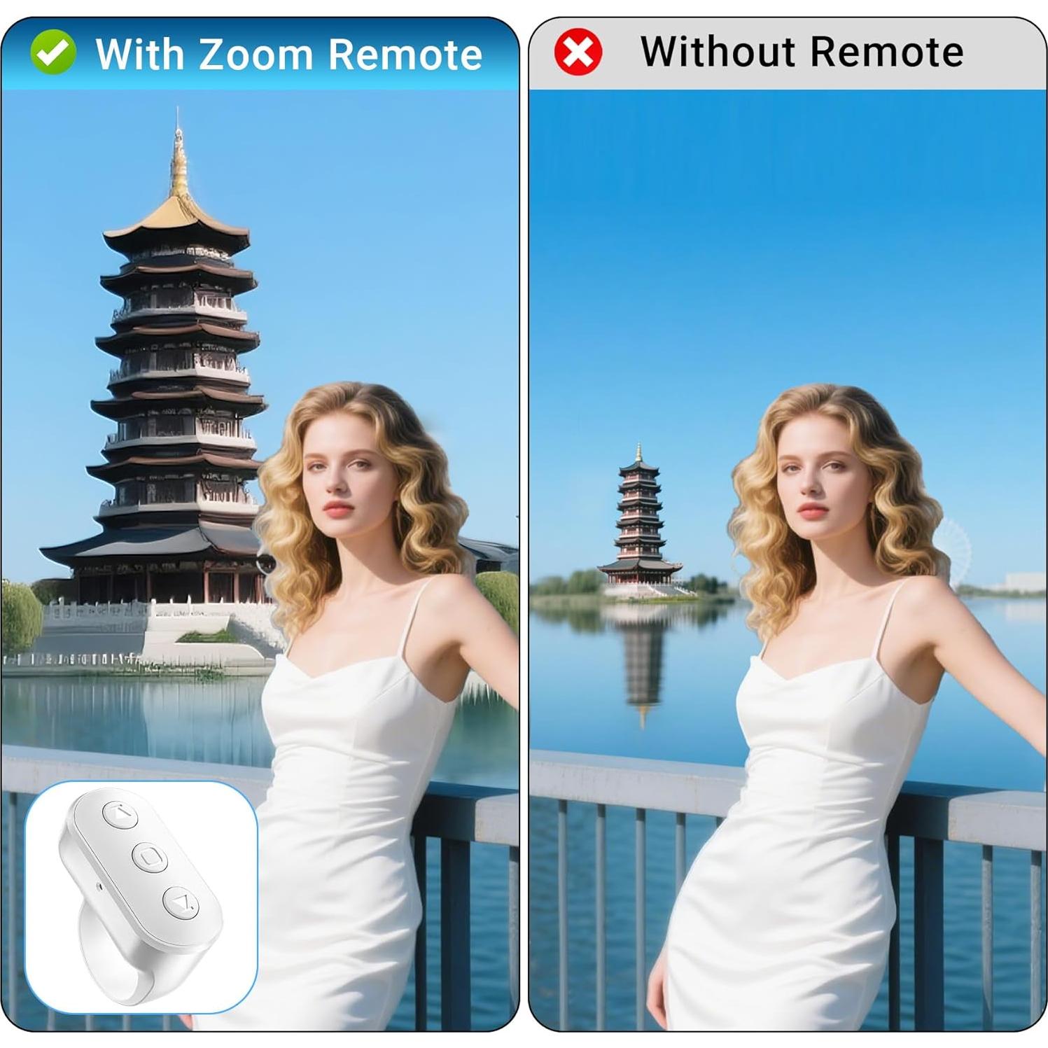 Control Remoto Inalámbrico Kefotic para Cámara - Blanco