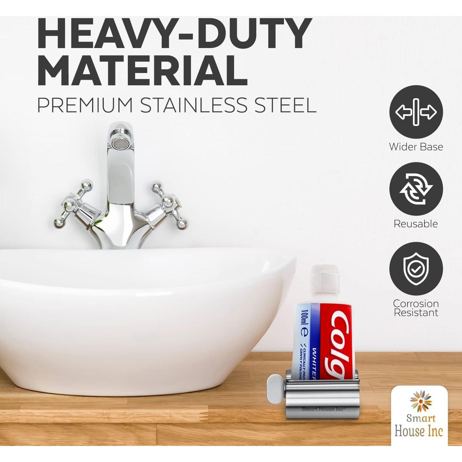 Rodillo Exprimidor de Pasta de Dientes Smart House Plata