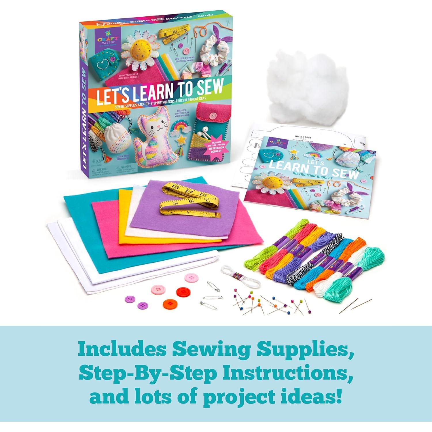 Kit de Costura Craft-tastic Vamos a Aprender a Coser - 9 Proyectos