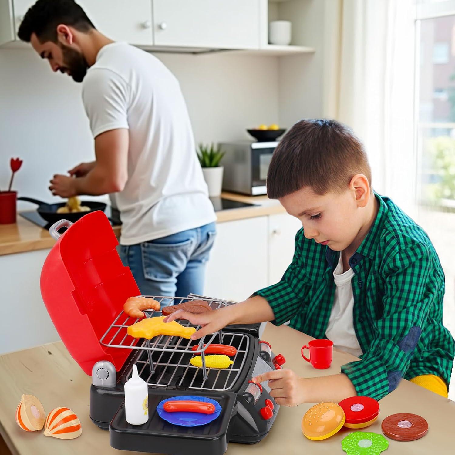 Juego de Cocina Parrilla para Niños ZHIBO con Sonido y Luz