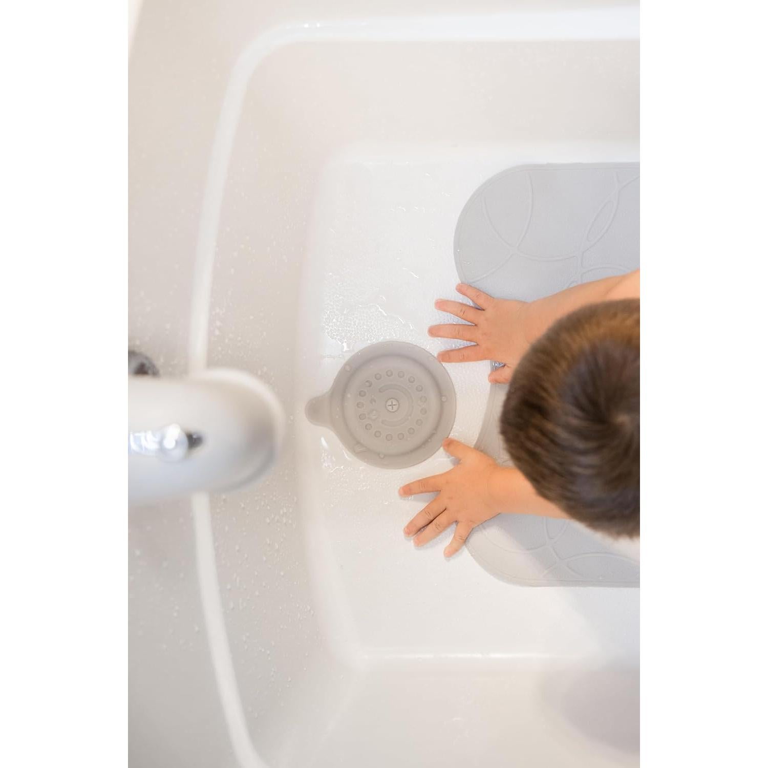 Tapón de Drenaje Ubbi para Baño de Bebé, Silicona Gris