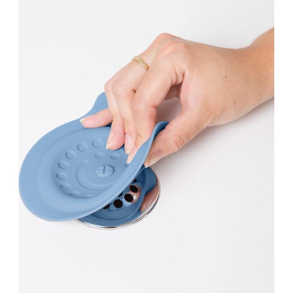 Tapón de Drenaje Ubbi de Silicona Azul Nublado para Baño Bebé