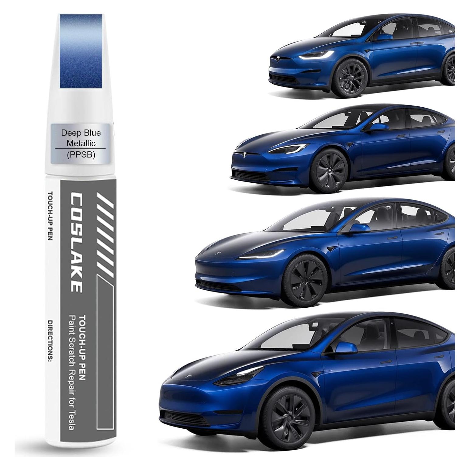 Pintura de Retoque COSLAKE Azul Metálico Profundo 12ml para Tesla