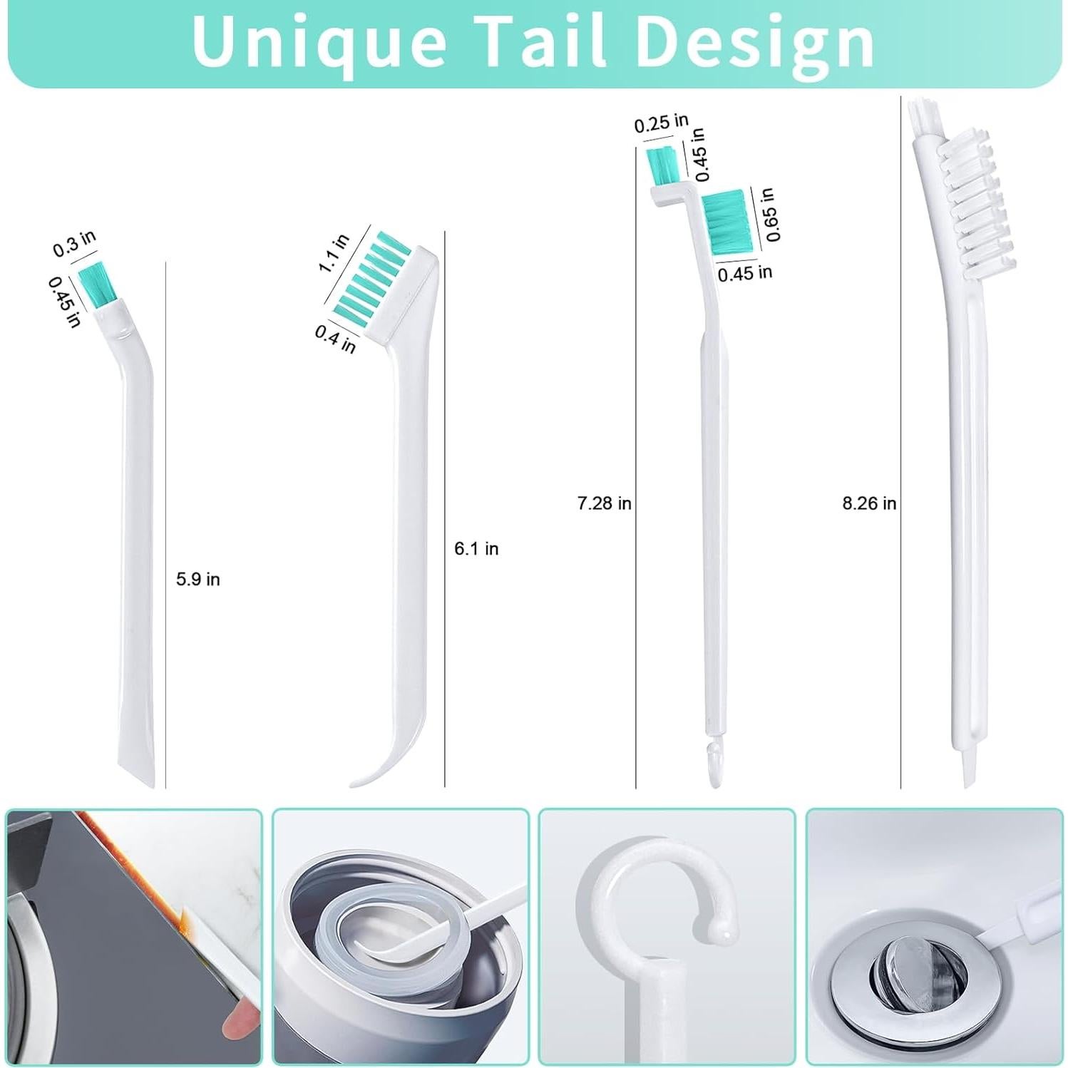 Juego de Cepillos de Limpieza Lumkew 4 pcs para Rincones