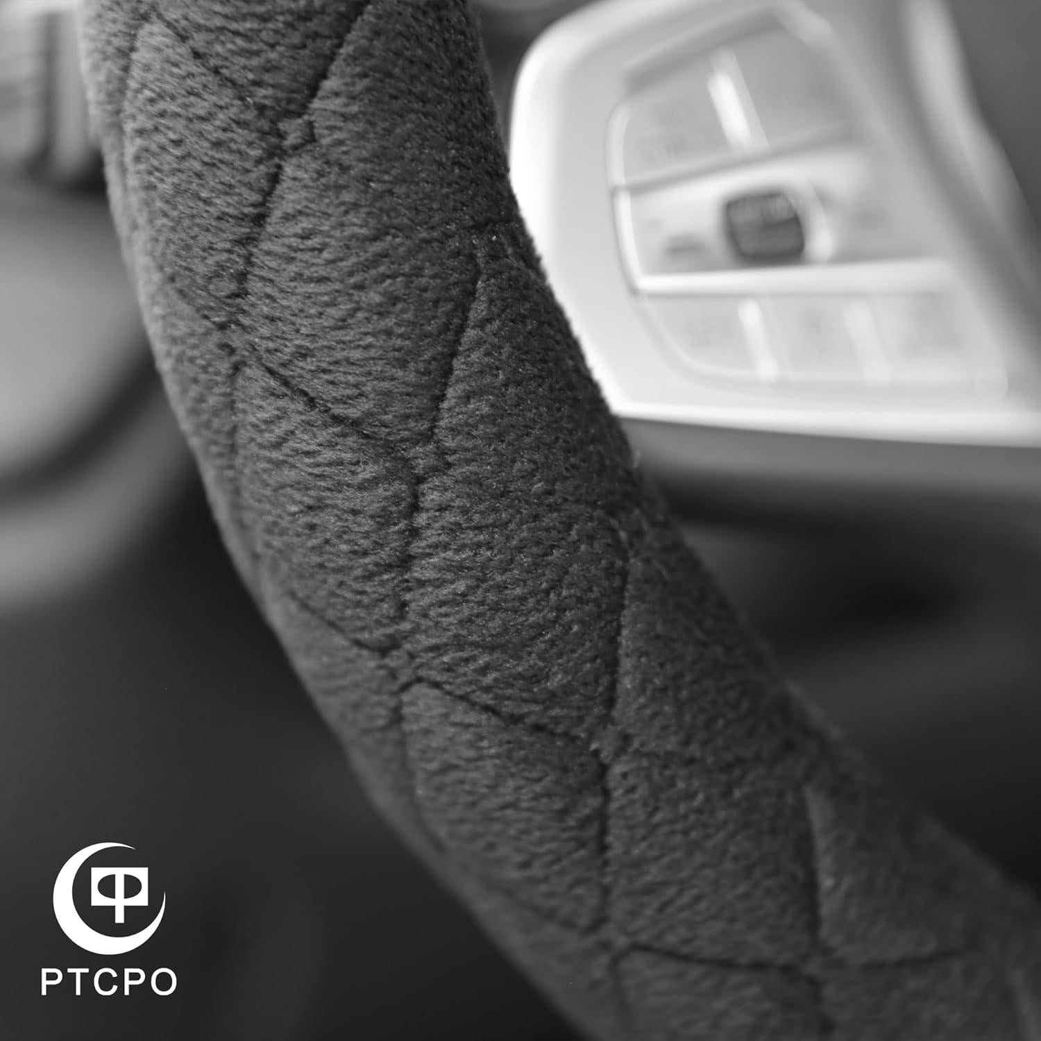 Funda de Volante PTCPO Velvet Universal Antideslizante Negro