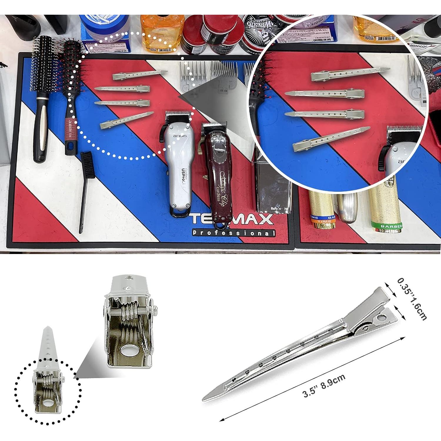 Clips de Pelo Metálicos HiJeaton 24 Pcs con Pico de Pato