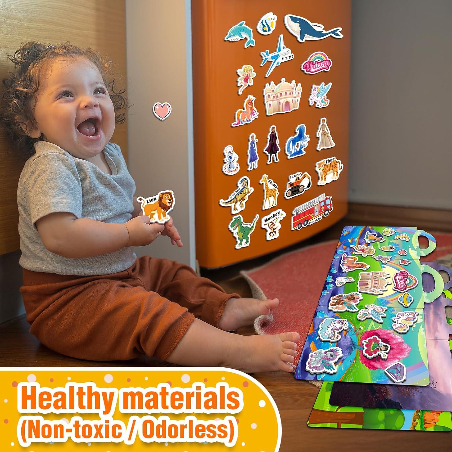 6 Libros de Pegatinas Reutilizables Meleetoon para Niños 2-4 Años