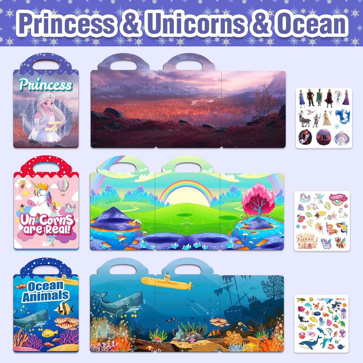 6 Libros de Pegatinas Reutilizables Meleetoon para Niños 2-4 Años