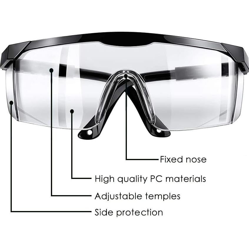 Gafas de Seguridad 5PCS Ajustables UV Anti-Niebla Unisex
