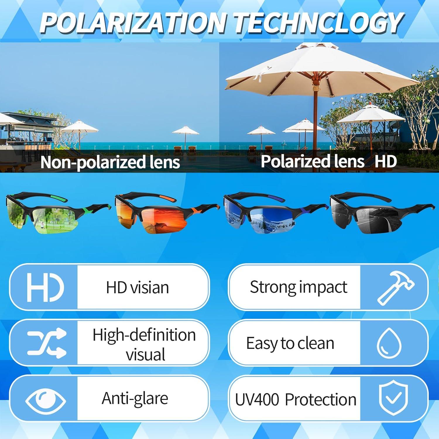 Paquete de 4 Gafas de Sol Deportivas Polarizadas GGSTDDUP