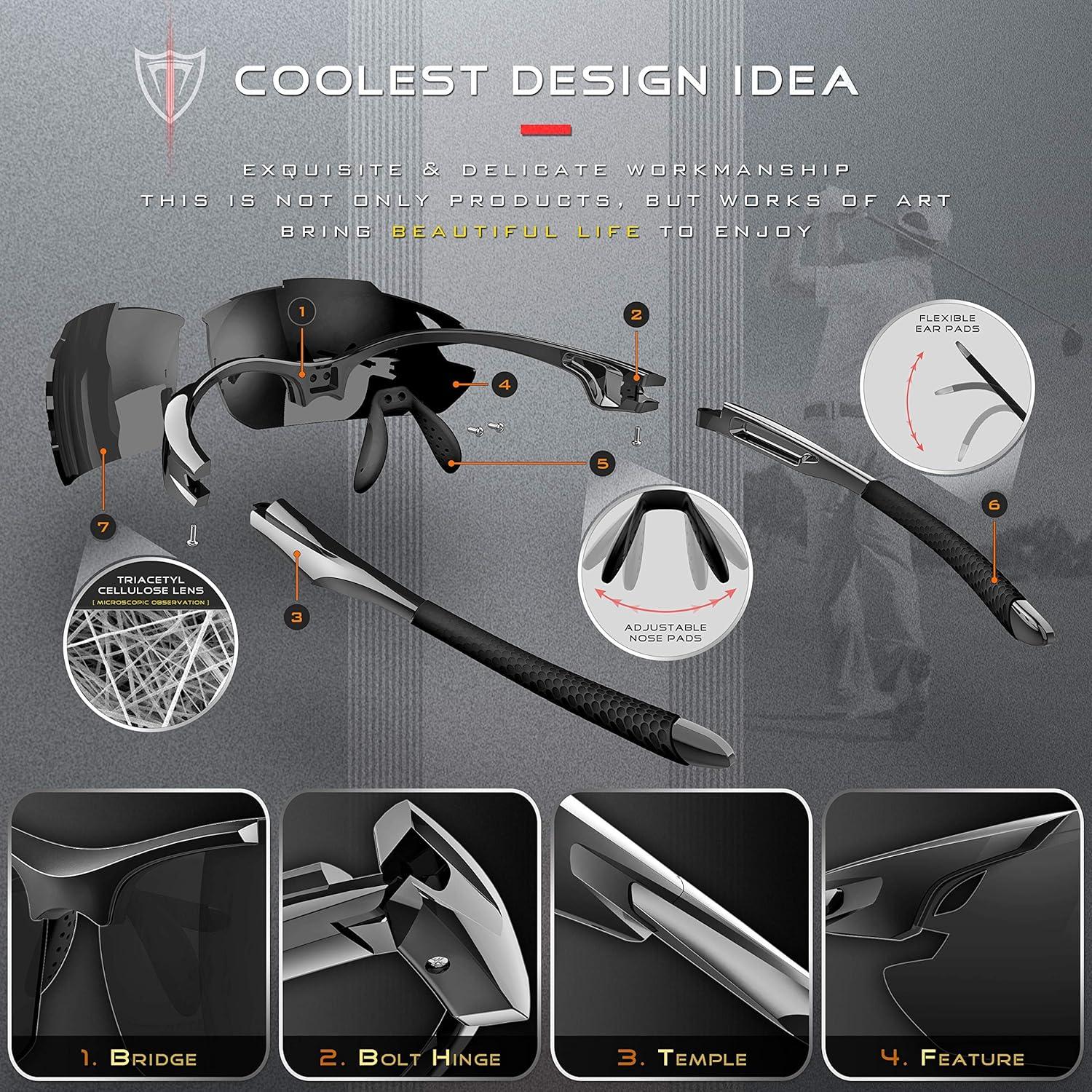 Gafas de sol polarizadas ATTCL para hombres y mujeres UV400