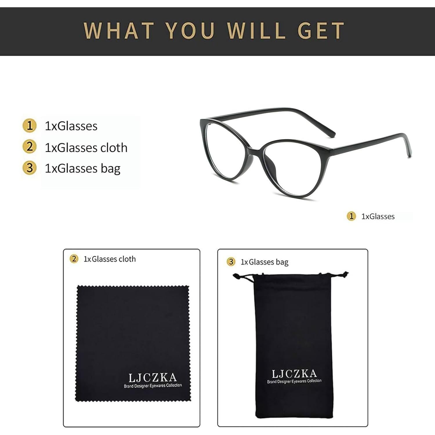 Gafas Bloqueadoras de Luz Azul LJCZKA Estilo Gato para Mujeres