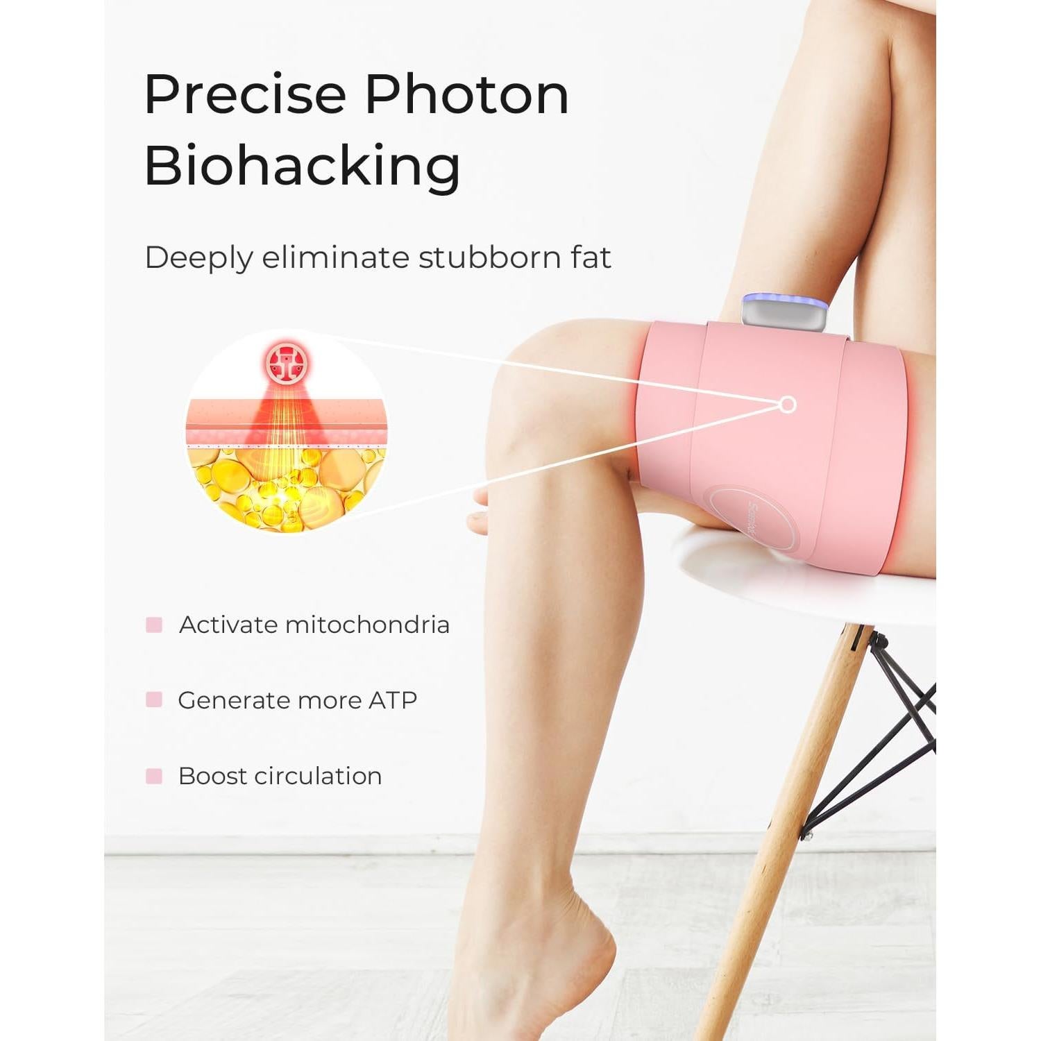 Cinturón Terapia Luz Roja Scienlodic RLT-V100VGR - Vibración