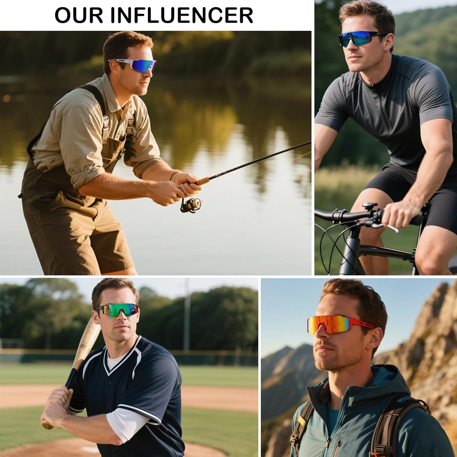 Gafas de sol deportivas GLARDEFE UV400 para correr y ciclismo