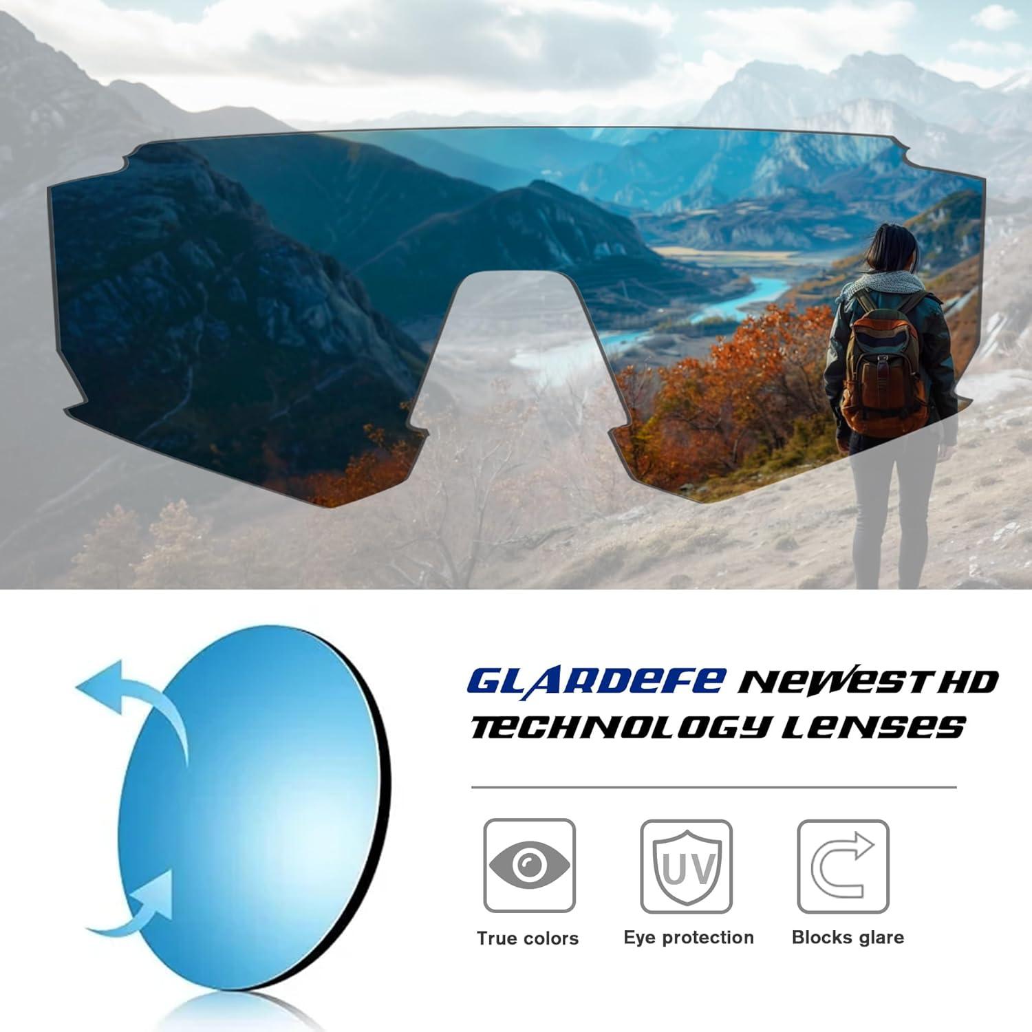 Gafas de sol deportivas GLARDEFE UV400 para correr y ciclismo