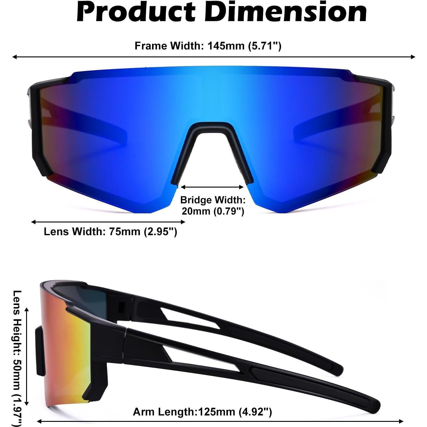 Gafas de sol deportivas GLARDEFE UV400 para correr y ciclismo