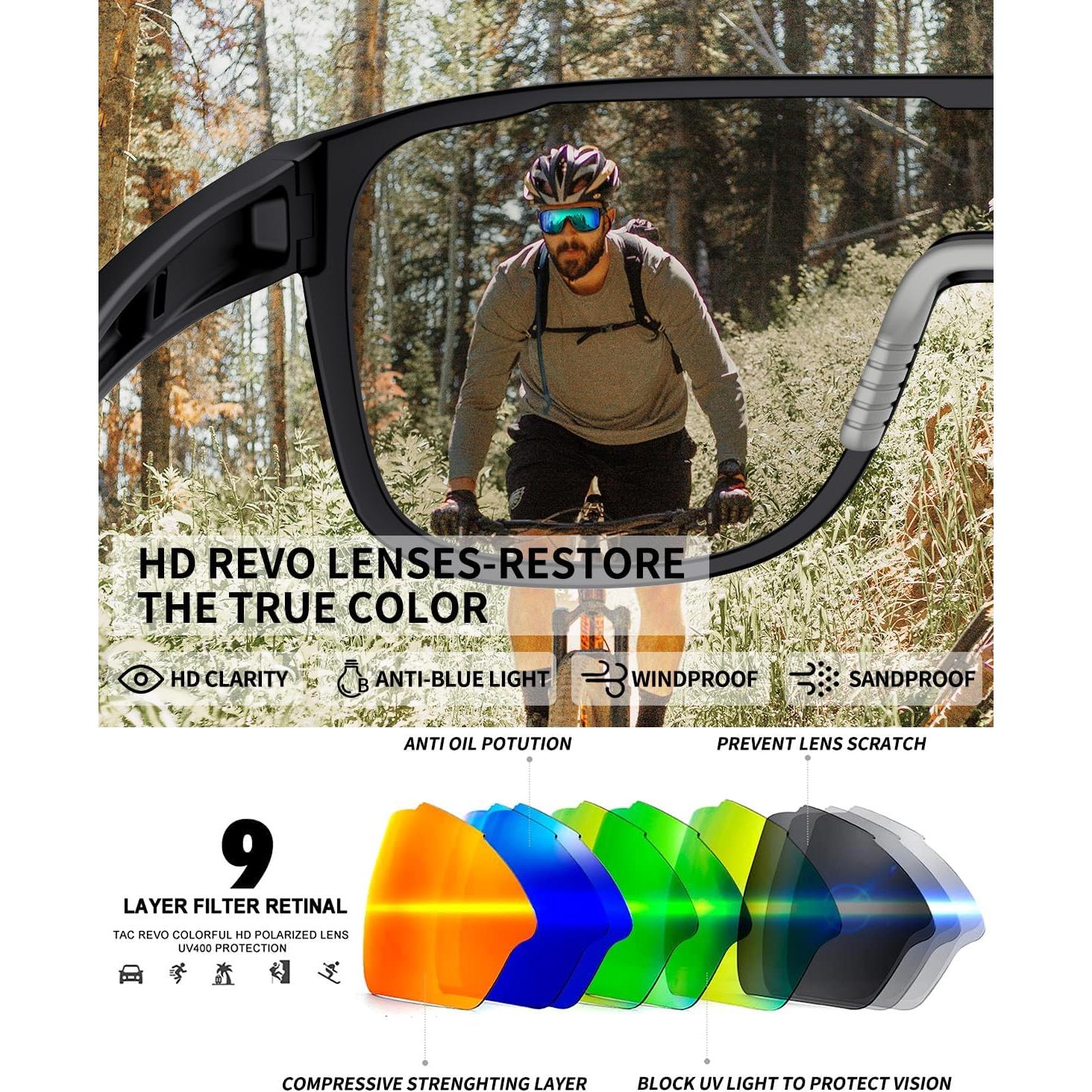 Gafas de sol deportivas polarizadas Rosemal UV400 para ciclismo