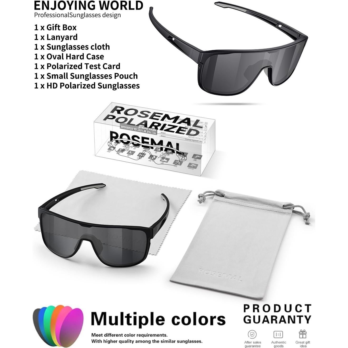 Gafas de sol deportivas polarizadas Rosemal UV400 para ciclismo